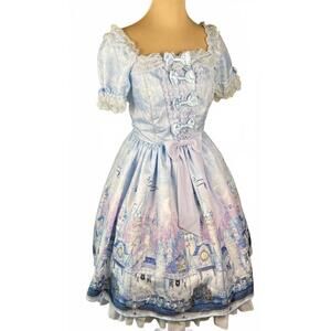 Angelic Pretty Castle Mirage Print Lolita Dress in Sax Blue 2015